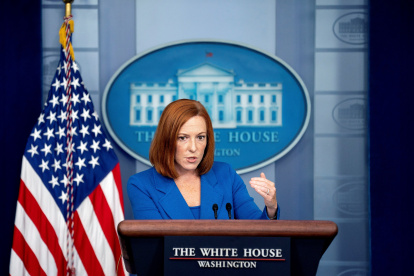 En la imagen, Jen Psaki, portavoz de la Casa Blanca.
