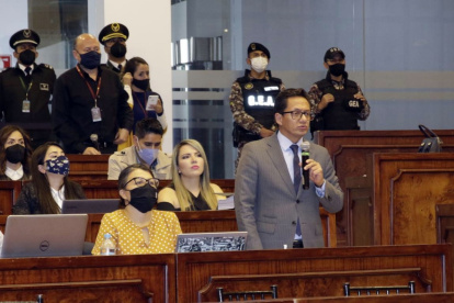 Asamblea. El defensor del Pueblo, Freddy Carrión, dejó la Cárcel N° 4 para acudir a su juicio político.