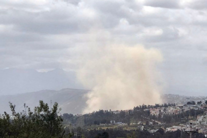 Polvareda. Los moradores del sector observaron una gran nube marrón.