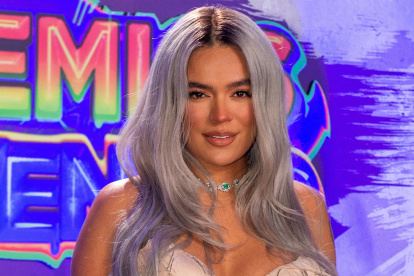 Fotografía de archivo de la cantante colombiana Karol G en Coral Gables, Florida (EE.UU.).