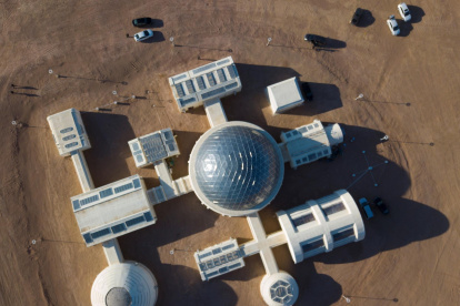 Imagen de archivo de una vista de la base del Proyecto Espacio-C que simula la vida en Marte en China.
