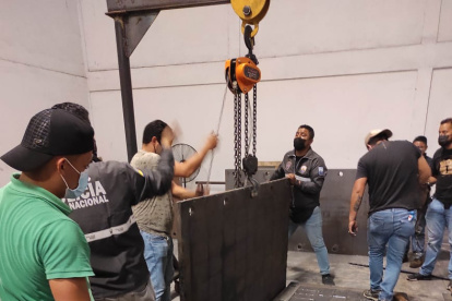 Durán. La droga estaba oculta entre planchas de metal soldadas.