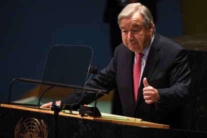 Fotografía del secretario general de la ONU, António Guterres.