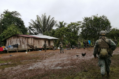 Localización. Los militares hallaron un posible sitio de descanso de grupos armados ilegales.
