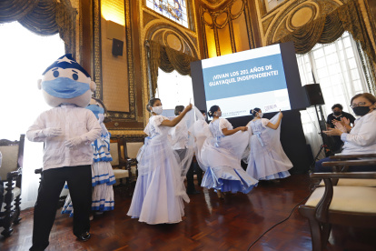 La presentación de la agenda de las celebraciones por la independencia de Guayaquil.