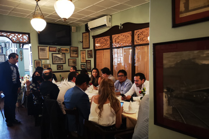 La delegación estivo en el restaurante Lo Nuestro, de Guayaquil.