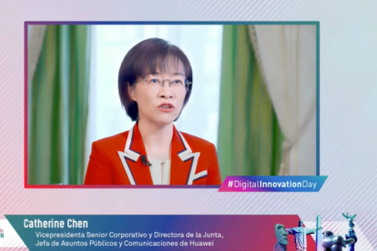 Catherine Chen, vicepresidenta senior corporativo de Huawei, durante el Digital Innovation Day 2021.