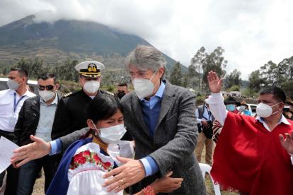 Defensa. El presidente Lasso estuvo ayer en Imbabura y defendió la propuesta que envió a la Asamblea.