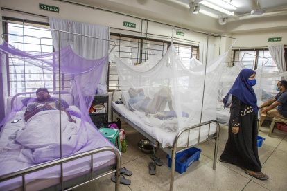 EFE
Fuente:
EFE/EPA
Autor:
MONIRUL ALAM
Temática:
Ciencia y tecnología » Ciencias (general)
Sanidad y salud » Enfermedades
Ciencia y tecnología » Investigación » Estudio
Imagen del archivo, tomada en julio del 2021, de pacientes de dengue en un hospital de Dakha (Bangladés).