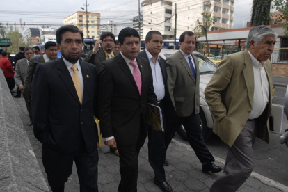 Sospechosos. Jorge Calderón y Abel Gómez, dirigentes de los transportistas, son parte de los procesados por las protestas de octubre de 2019.
