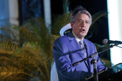 Referencial. Guillermo Lasso en su discurso el 9 de octubre en Guayaquil.