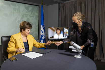 La directora del FMI, Kristalina Georgieva, ha señalado que la propuesta ha avanzado con la creación del fideicomiso.