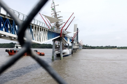 Así quedó la estructura, tras el accidente.