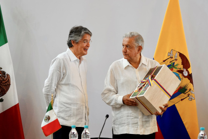 El presidente Lasso visitó a su similar de México, Andrés Manuel López Obrador, en agosto de 2021.