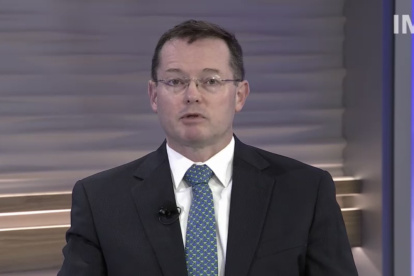 El director interino del Departamento del Hemisferio Occidental del FMI, Nigel Chalk, en una conferencia de este 21 de octubre de 2021.