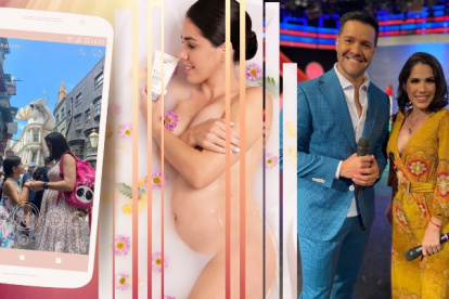 Con su hija, Kate y su compañero, Carlos Luis Andrade.