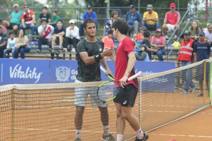 Juan Pablo Varillas (i) y Thiago Seyboth en el Challenger 2019.