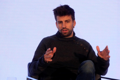 El futbolista Gerard Piqué, durante su intervención en un evento de Kosmos Sports Summit.