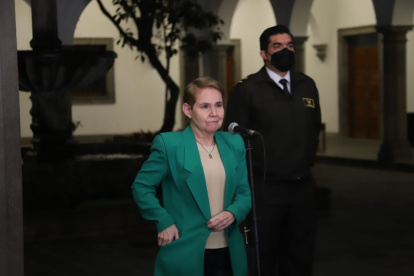 Evaluación. La ministra de Gobierno Alexandra Vela evaluó el segundo día de manifestaciones