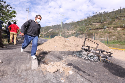 Ayer, en el segundo día de las protestas fue cerrada la Panamericana Norte.