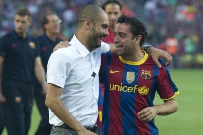 Guardiola dirigió a Xavi en ese Barcelona de ensueño. También fueron compañeros.