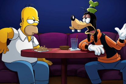 Cartel del cortometraje "Los Simpson en Plusniversario".