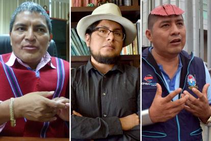 Luis Chango, Inkarri Kowii y Javier Aguavil tienen sus propios criterios sobre la actuación de los dirigentes de la Conaie.