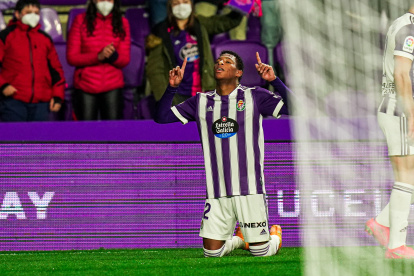 Gonzalo Plata marcó su segundo gol con el Real Valladolid, en el duelo ante el Mirandés