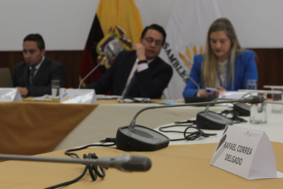 El expresidente Rafael Correa no compareció ante la Comisión de Fiscalización.