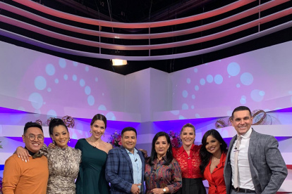 Con el equipo del programa "En contacto".