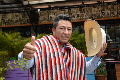 Caso. Delfín Quishpe, alcalde de Guamote, fue sentenciado a cinco años de prisión por tráfico de influencias. Un tribunal lo declaró autor del delito.

trevista con Delfin Quishpe. Quito 05 de Septirmbre de 2019 Agencia(ag-extra ag-expreso-ag-quito)