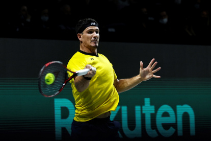 Emilio Gómez poco pudo hacer ante el implacable tenis del número dos del mundo.