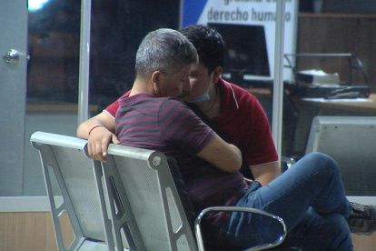 Detención. Momentos después de los hechos de la madrugada de hoy.