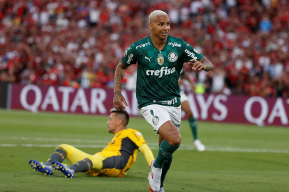 Deyverson, de Palmeiras, marcó el gol con el que su equipo ganó la Copa Libertadores.