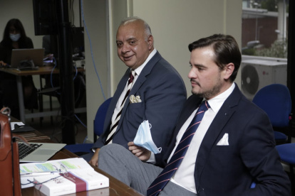 Audiencia. El exasambleísta Galo Lara y su abogado Eduardo León durante la audiencia en la Corte Nacional.