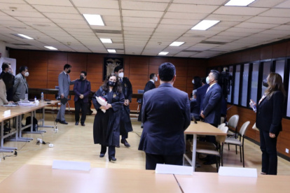 Diligencia. El tribunal que conoce la apelación en el caso Singue no instaló la audiencia prevista para ayer.