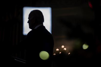 El presidente estadounidense Joe Biden en conferencia este 3 de diciembre.