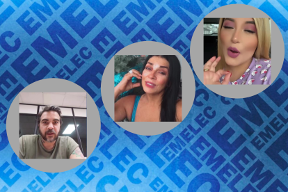 Emelecistas y famosos.