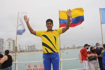 Farinango fue el protagonista de los 10 km en aguas abiertas de la Copa del Pacífico, al cronometrar dos horas y tres minutos.