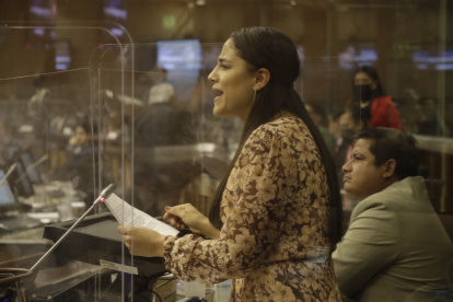 Debate. La intervención de Sofía Sánchez marcó el curso de la jornada. Ella denunció todas las irregularidades cometidas en la aprobación del informe sobre Pandora Papers.