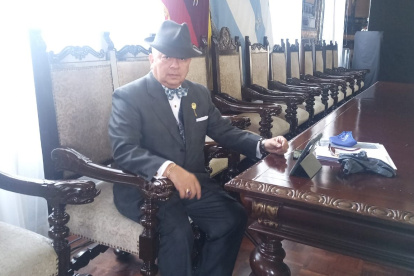 El concejal, este 8 de diciembre, en la sesión que aprobó el presupuesto.