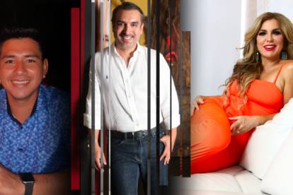 Christian Franco, Vicente Taniano y Mariela Viteri.