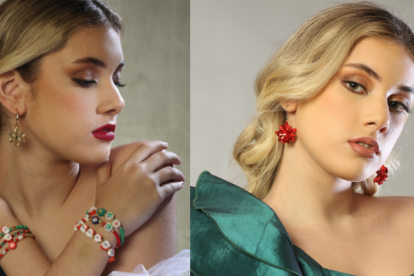 Accesorios con diseños navideños.