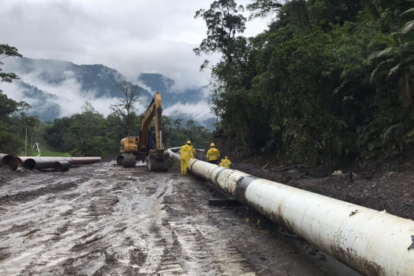 Los trabajos buscan prevenir el avance de la erosión que actualmente afecta al Río Quijos.