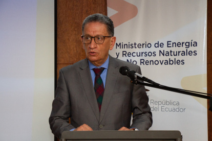 El Ministro de Energía y Recursos Naturales No Renovables, Juan Carlos Bermeo, hizo el anuncio.