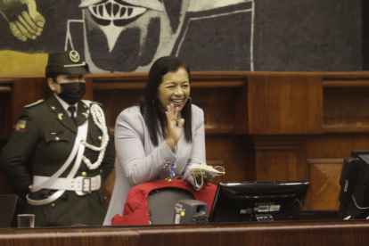 Presidenta. Guadalupe Llori apareció este año más preocupada de apagar incendios que de pensar en una agenda para afrontar los problemas del país.