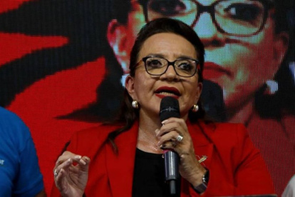 La presidenta electa de Honduras, Xiomara Castro, durante la campaña electoral.