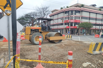 Los trabajos se están realizando en la Rodolfo Baquerizo Nazur.