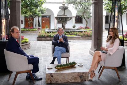 Diálogo. El presidente Guillermo Lasso dijo que tenía la “mano extendida” para las organizaciones sociales, pero criticó al presidente de la Conaie.