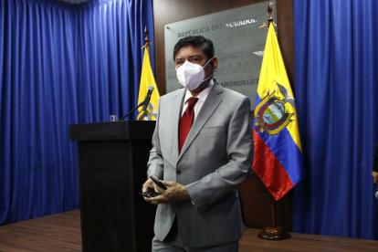 Evaluación. Jijón hizo ayer un recuento de las acciones ejecutadas por el Gobierno en estos siete meses.